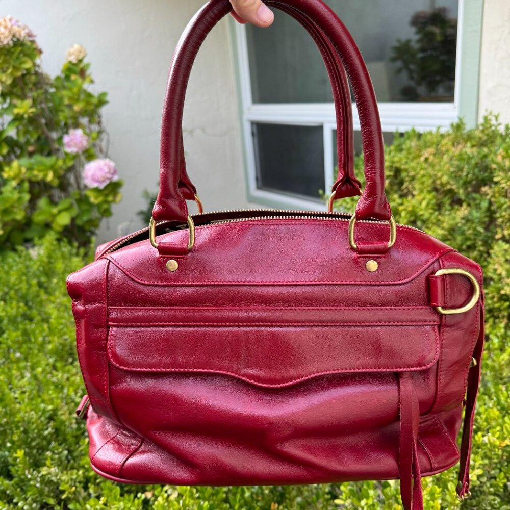 Auth Old School OS Rebecca Minkoff Red Wine Morning After Mini MAM Satchel Bag